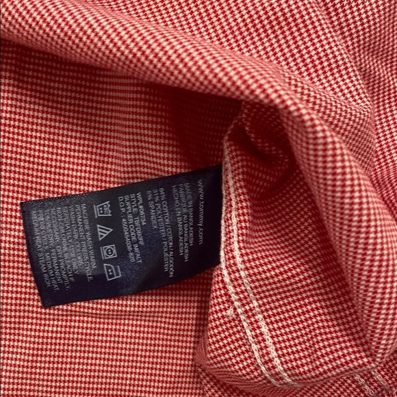 Tommy Hilfiger Red Button Down Shirt Classic Fit - Picture 3 of 8